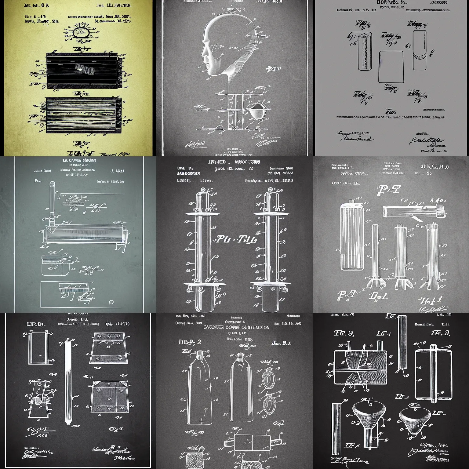 Prompt: Patent drawing of cocaine