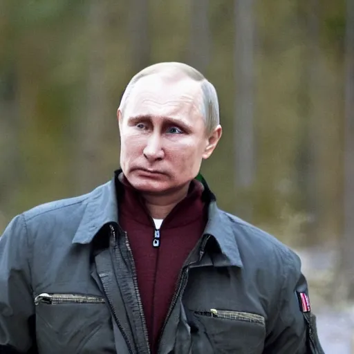 Image similar to Putin as A former CIA officer who's living off the grid finds himself on the run from people who want to kill him.