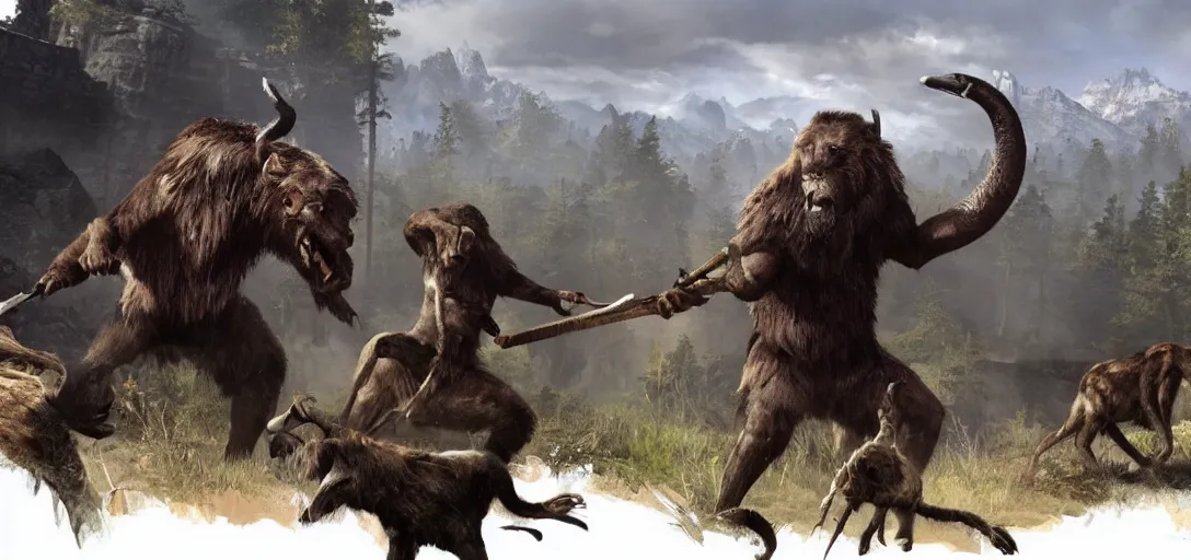 Image similar to Far Cry Primal concept art