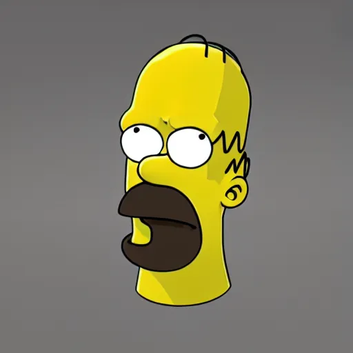 Image similar to homer simpson 3 d model computer generated