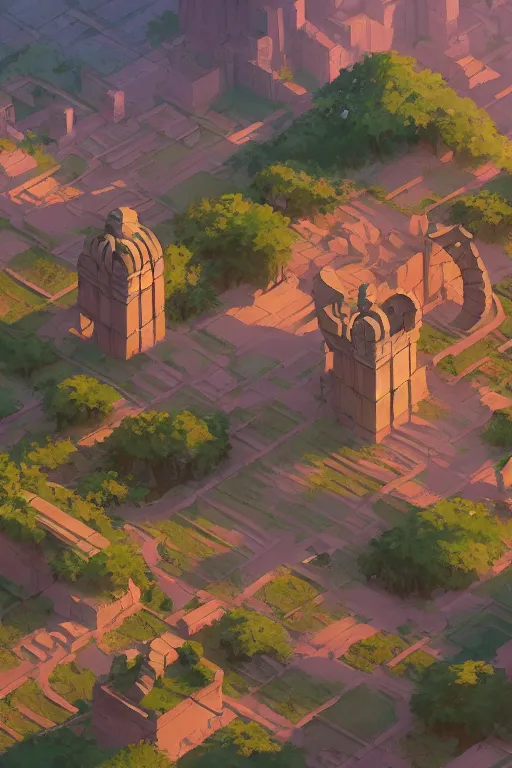 Image similar to Isometric Complex ancient structure, by Jesper Ejsing, RHADS, Makoto Shinkai and Lois van baarle, ilya kuvshinov, rossdraws global illumination