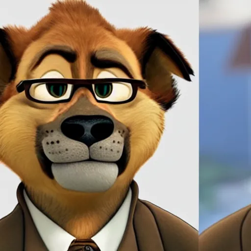 Prompt: walter white as a zootopia character