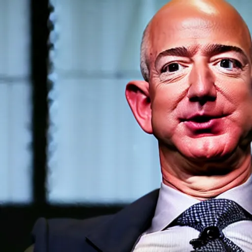 Image similar to jeff bezos realizing he's broke