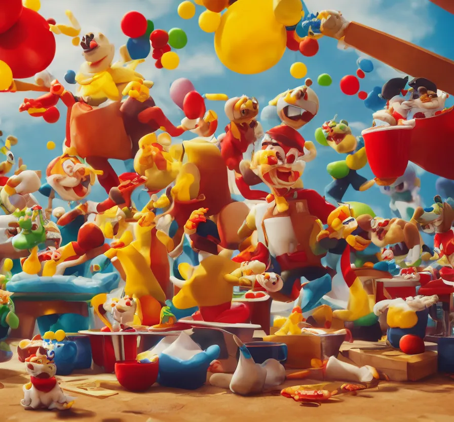 Image similar to living happy meal from macdonald rolling on streat, ue 5, ue 6, unreal engine 5, cinematic 4 k wallpaper, 8 k, ultra detailed, by popular digital artist, beautiful image, resolution, artstation