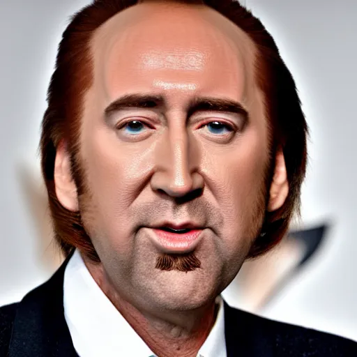 Image similar to photograph of the love child of nic cage and sean bean, 4 k high resolution beautiful, award winning