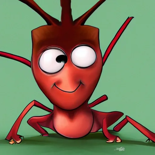 Prompt: cockroach character, lonely toons style