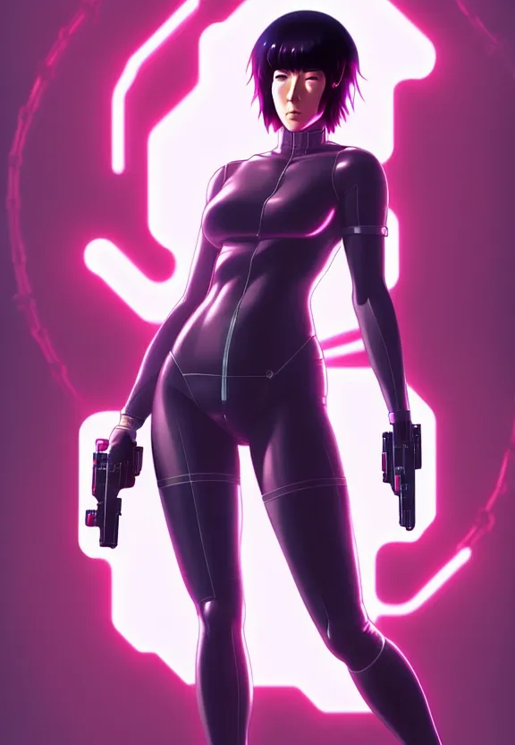 Image similar to a fullbody portrait of motoko kusanagi the major ghost in the shell : : connected to cables, under repairs, maintenance area, technicians : : by ilya kuvshinov, rossdraws, artgerm, sola digital arts, anti aliasing, raytracing : :