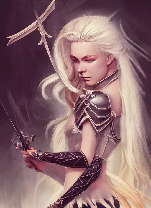 Prompt: blonde combat fairy venizian era, dark fantasy, extremely detailed, sharp focus, portrait, smooth, digital illustration, by rossdraws, frank franzzeta