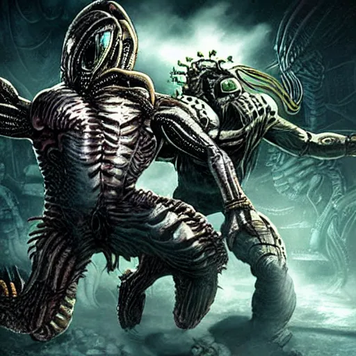 Image similar to aliens vs predator