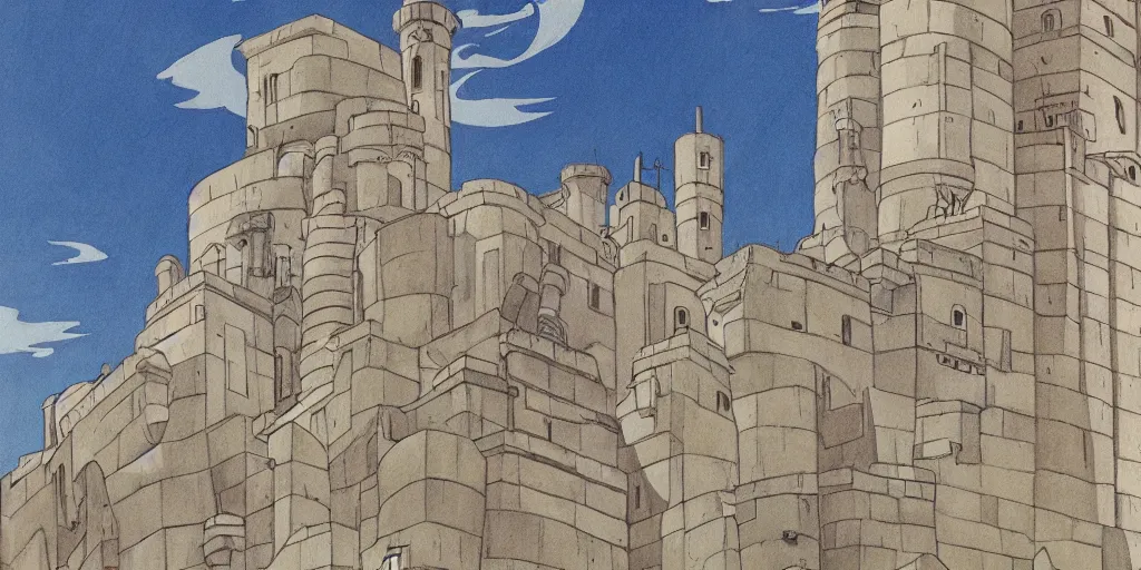 Prompt: spirited away castle drawn by de chirico