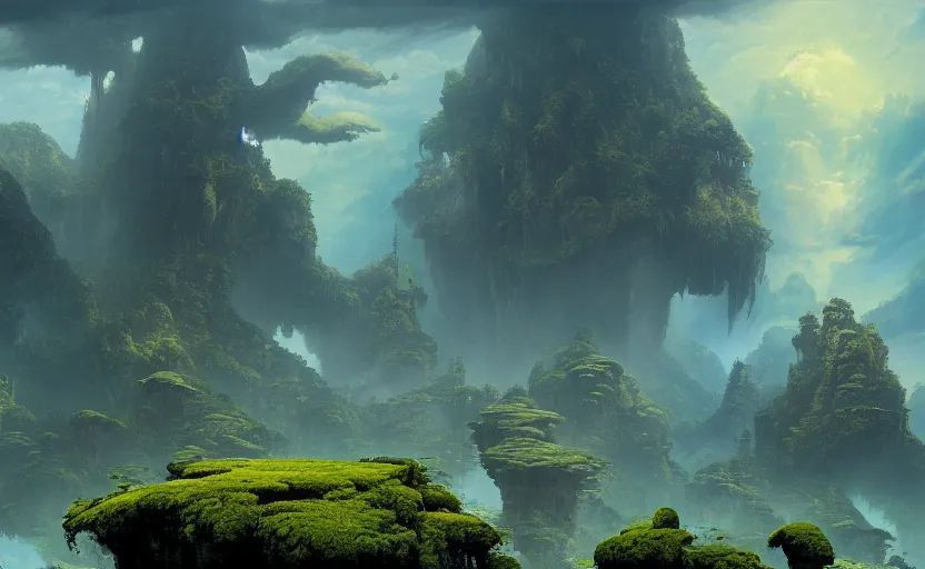 Prompt: Pandora landscape from the movie Avatar, by Beksinski, 4k, masterpiece