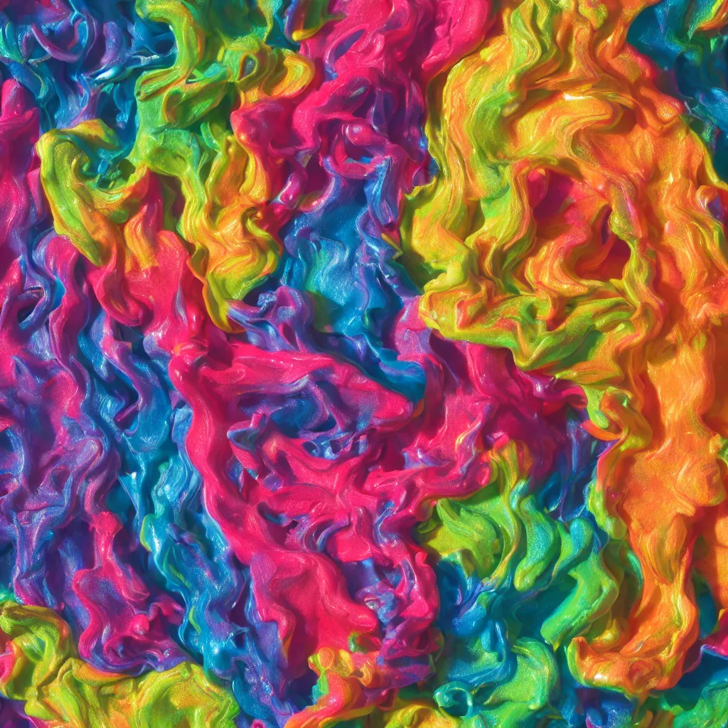 Image similar to painful pleasures by lynda benglis, octane render, colorful, 4 k, 8 k