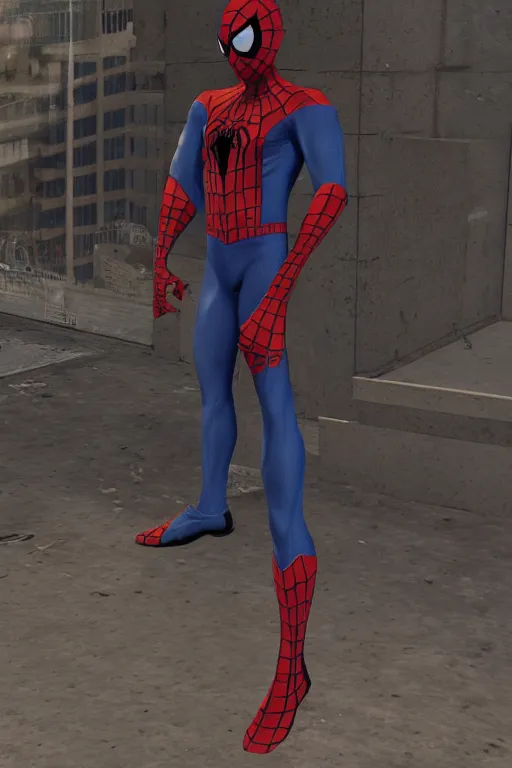 Prompt: spider - man in half life alyx