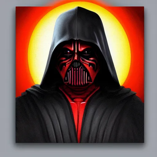 Image similar to digital painting of a dark lord of the sith, very realistic