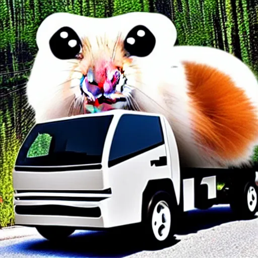 Image similar to fusion between hamster and truck