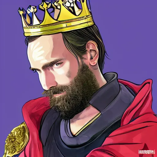 Image similar to pewdiepie as a king on his gamer throne, pewdiepie as the king of youtube, art by stanley lau, artgerm, bosslogic, rossdraws