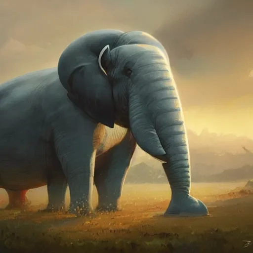 Prompt: loxodon by greg rutkowski