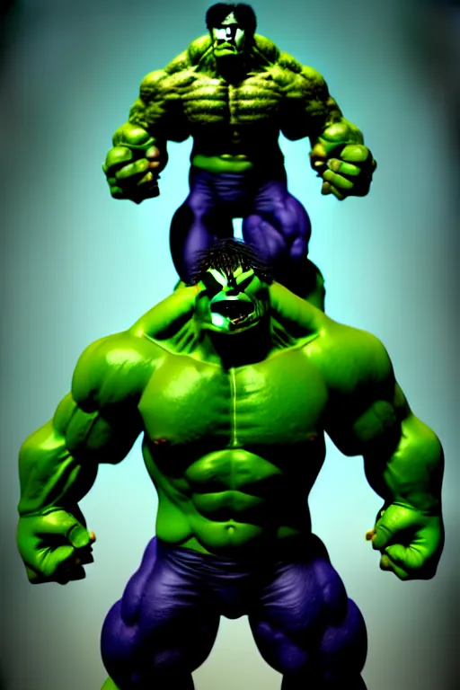 Image similar to a genetic combination of frankenstein, hulk, and godzilla, extreme angle, dynamic lighting, ultra detailed
