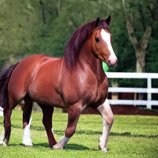 Image similar to a hyper obese horse. The horse is so fat that his legs can’t touch the ground