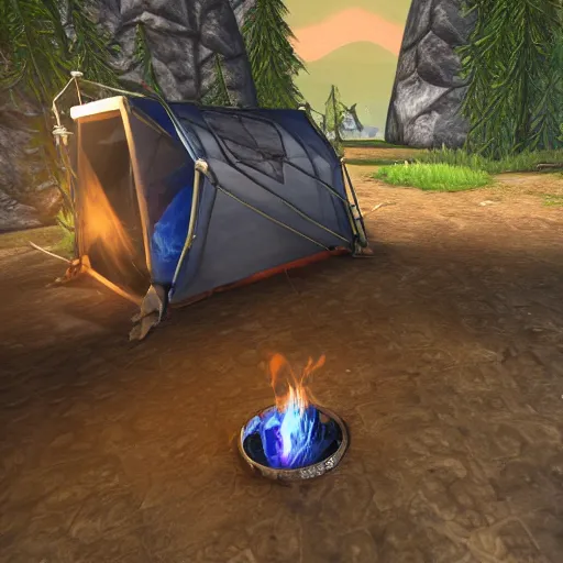 Image similar to Arthas papich streamer camping in corner