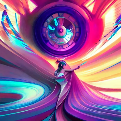 Prompt: swirling vortexes of computer hardware vaporwave aesthetic, colorful, psychedelic, digital painting, artstation, concept art, smooth, sharp focus, illustration, art by artgerm and greg rutkowski and alphonse mucha