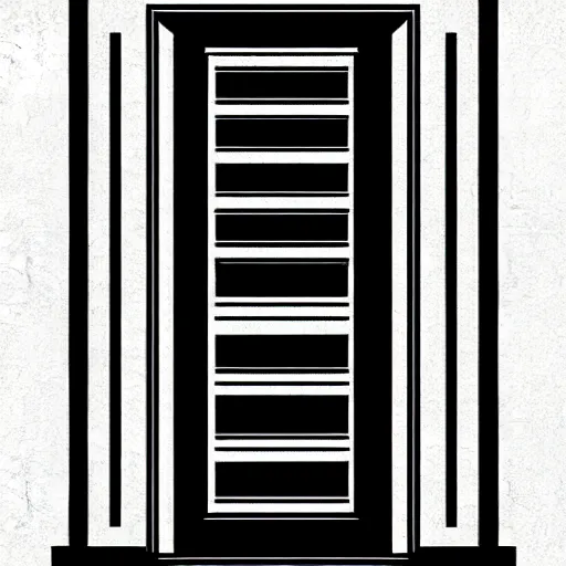 Prompt: logo of a house with the door open, minimalistic, vectorized logo style