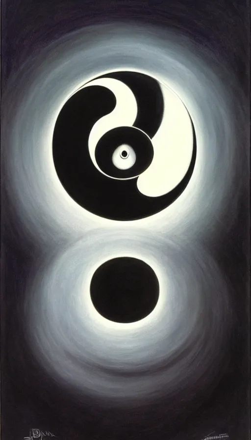 Image similar to Abstract representation of ying Yang concept, by Gerald Brom,