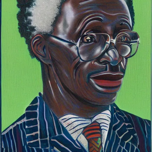 Prompt: african einstein portrait, 1 9 8 6