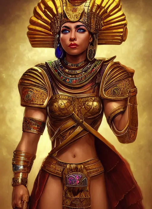 Prompt: sekmet egyptian inspired, ultra detailed fantasy, dndbeyond, bright, colourful, realistic, dnd character portrait, full body, pathfinder, pinterest, art by ralph horsley, dnd, rpg, lotr game design fanart by concept art, behance hd, artstation, deviantart, hdr render in unreal engine 5