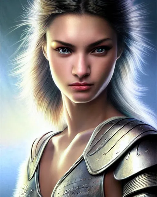 Prompt: a beautiful warrior woman in a bowling alley, photo, ultra detail, photoreal, professionally retouched, soft moonlight lighting, shiny plastic armor, realistic, smooth face, goddess, luscious lips, perfect eyes, wide angle, sharp focus on eyes, 8 k high definition, insanely detailed, intricate, elegant, art by artgerm and wlop