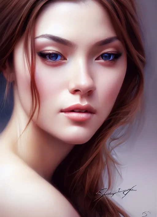 Image similar to photo of a gorgeous young woman in the style of stefan kostic, realistic, sharp focus, 8k high definition, insanely detailed, intricate, elegant, art by stanley lau and artgerm