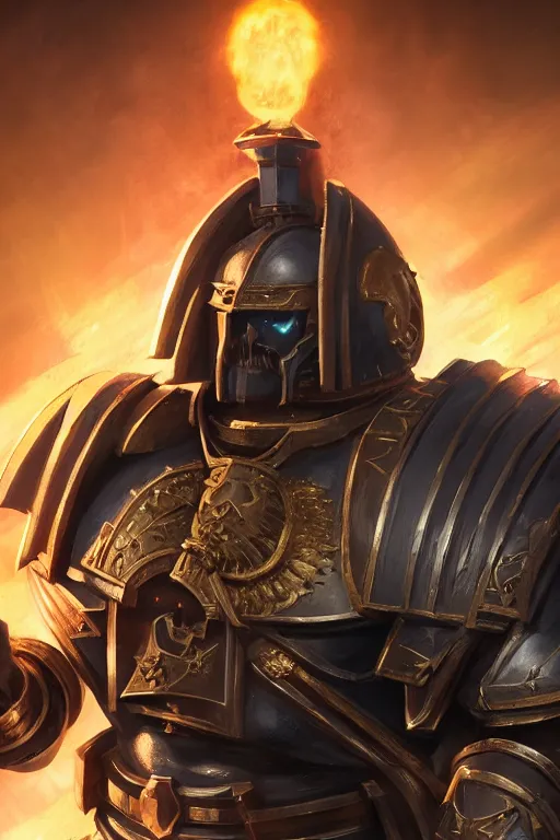 Image similar to armor portrait heros warhammer 4 0 k horus heresy fanart - the primarchs emperor by johannes helgeson animated with vfx concept artist & illustrator global illumination ray tracing hdr fanart arstation zbrush central hardmesh 8 k octane renderer comics stylized