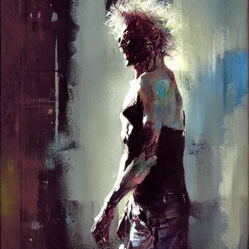 Image similar to the sandman by neil gaiman painted by jeremy mann