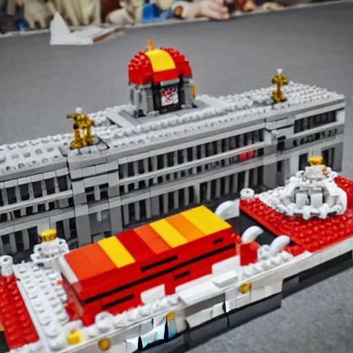 Image similar to Tiananmen Square Lego Set