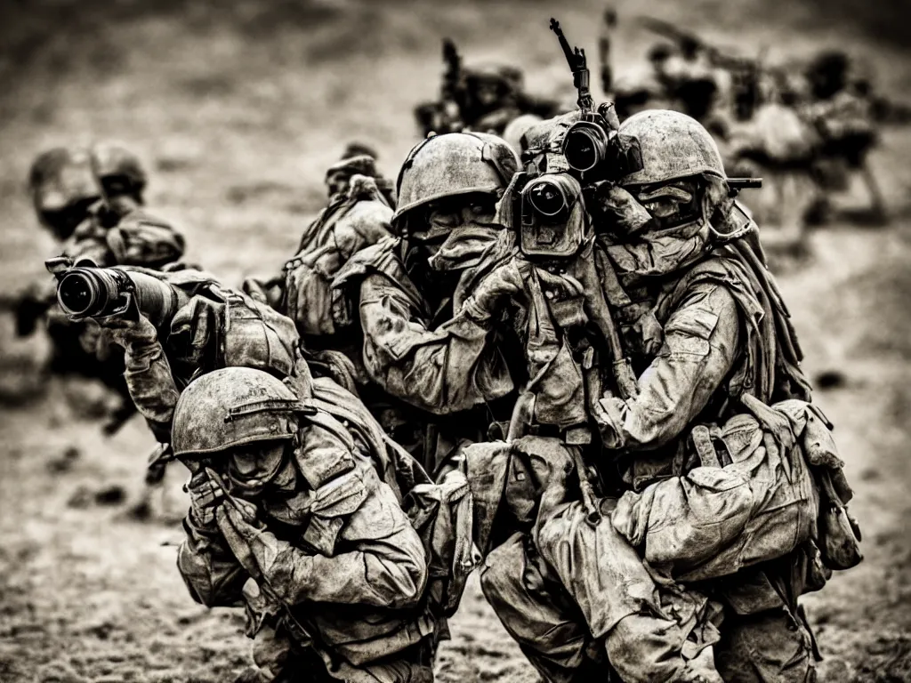 Image similar to war, photography, highly detailed, sharp focus