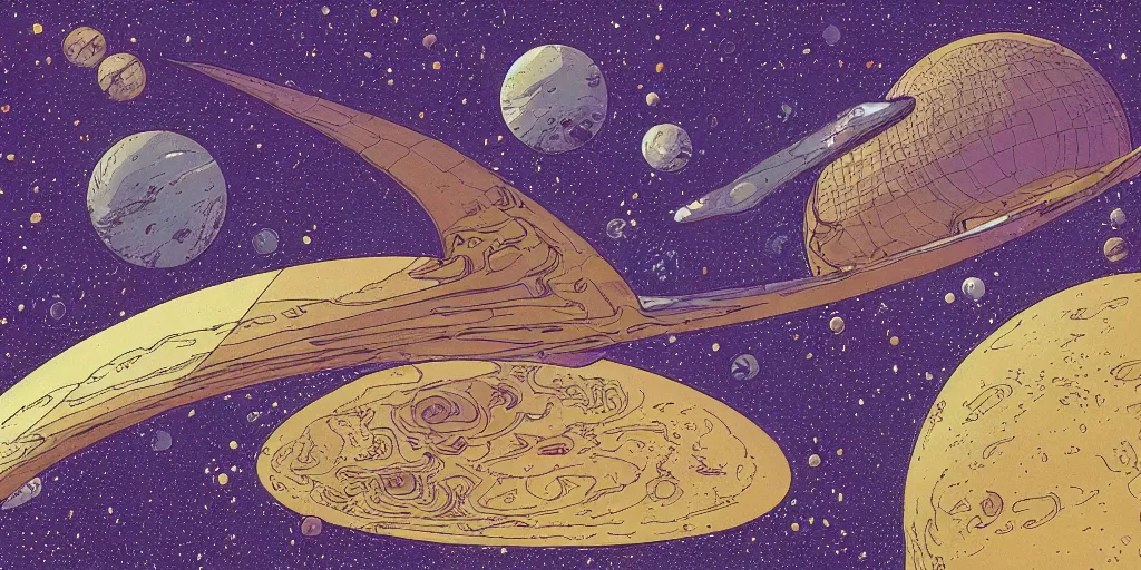 Image similar to illustration of space by moebius