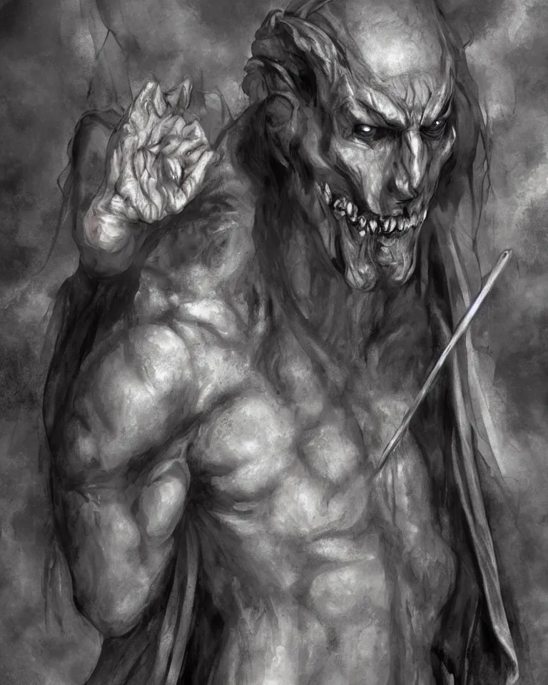 Image similar to charon, hades, painting, concept art, fast strokes, matte painting fine detail