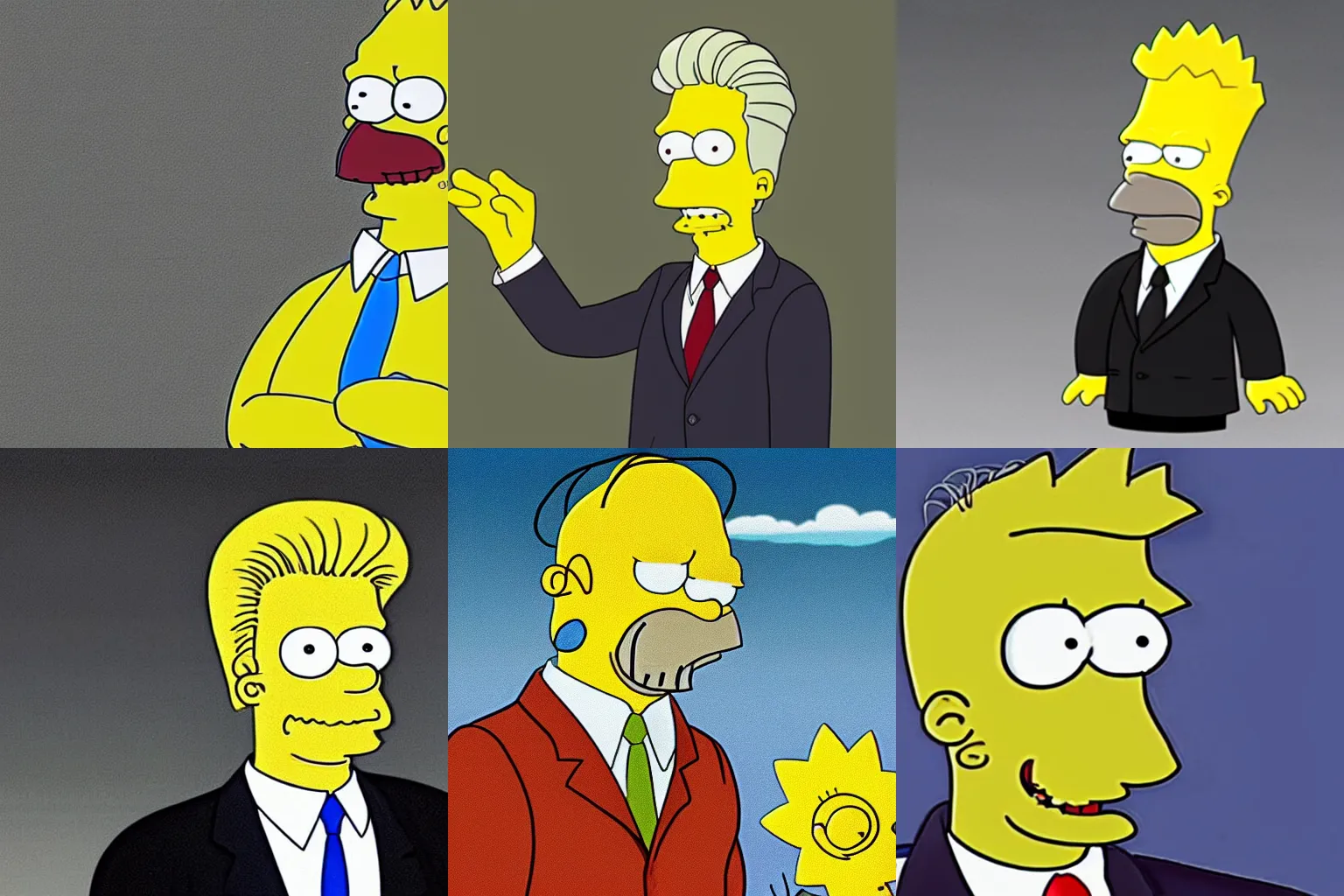 Prompt: a portait of geert wilders in the simpsons real life