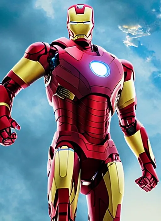 Image similar to Donald Trump as Iron Man, still from Marvel Movie, 8k, high detail,