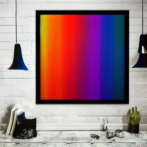 Image similar to abstract rainbow colors floating around black empty space, low quality blurry, dream