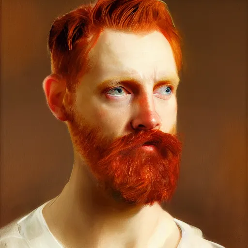 Prompt: highly detailed portrait of a ginger mans face who has spaghetti bolognese for hair, artstation, 8 k, sfx, john singer sargent.