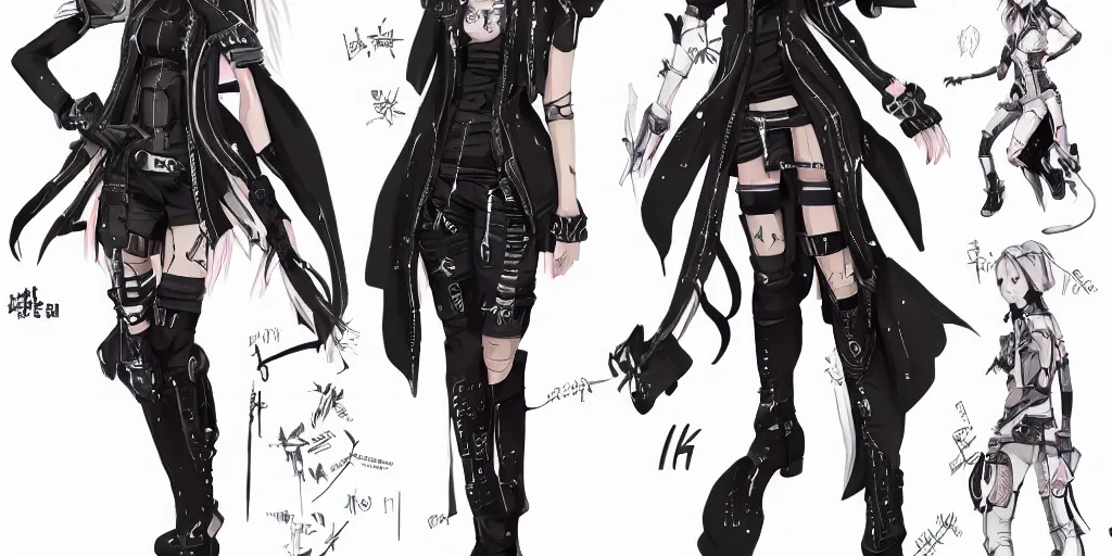 fashion cyberpunk anime game characters reference  Stable Diffusion   OpenArt