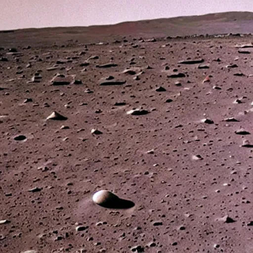 Prompt: Photo of the moon landing being faked on mars circa 1969