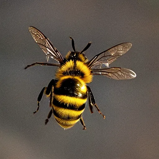 Image similar to a bee fossilized in ice