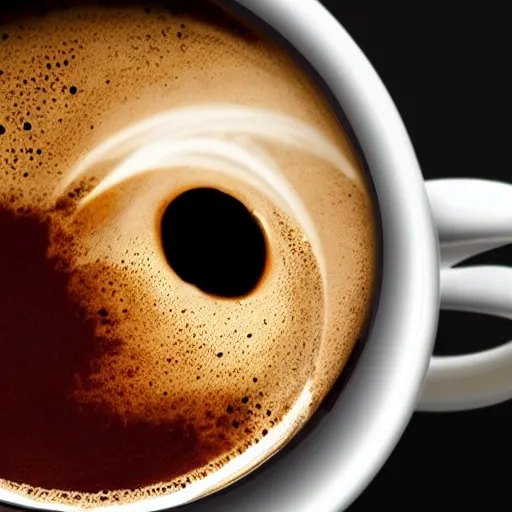 Prompt: Stunning image of a coffee cup full of steaming hot coffee by various artists