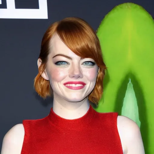 Prompt: emma stone as avocado