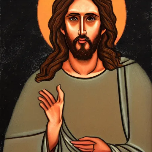 Image similar to jesus christ in the style of rick griffin