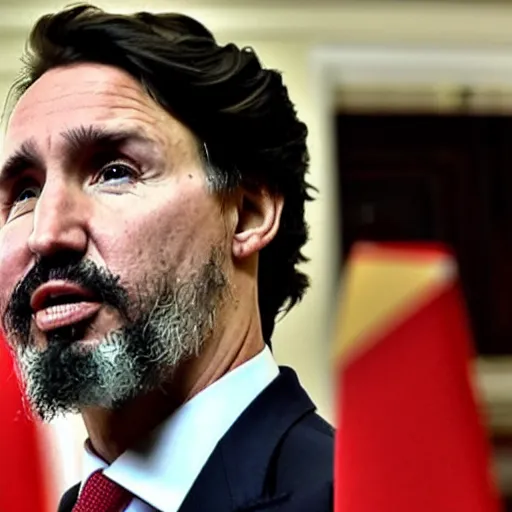 Prompt: justin trudeau as fidel castro