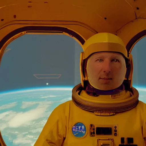 Prompt: Liminal space in outer space by Wes Anderson
