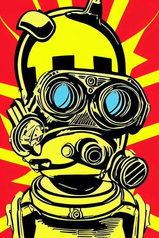 Image similar to fallout 7 6 retro futurist illustration art by butcher billy, sticker, colorful, illustration, highly detailed, simple, smooth and clean vector curves, no jagged lines, vector art, smooth andy warhol style